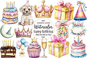 Happy Birthday Sublimation Clipart, an Illustration by OK Design (Thumbnail 1 of 5)