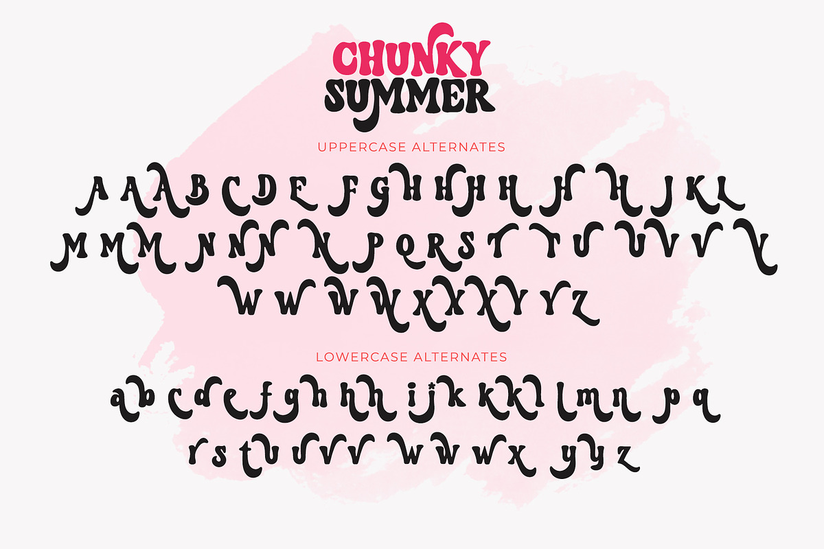 Chunky Summer - Groovy Retro Font, a Handwritten Font by Airotype (Photo 11 of 12)