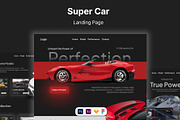 Super Car Website Template, a Landing Page Template by Glyphminds Studios (Thumbnail 1 of 3)
