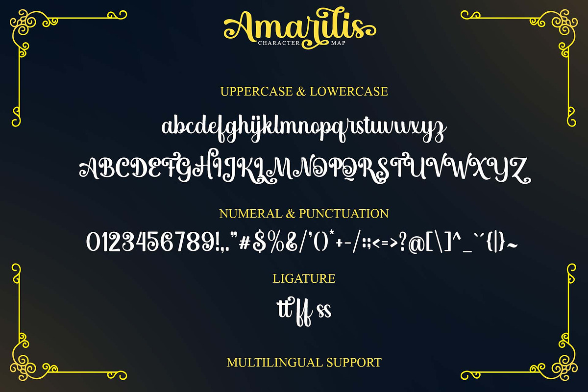 Amarilis - A Beautiful Script Font, a Script Font by Doehantz Studio (Photo 8 of 10)