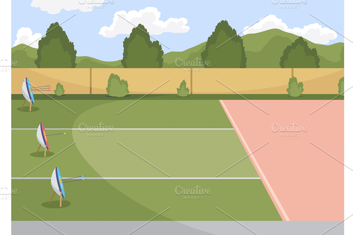 Archery practice or training, an Object Illustration by Things for designers