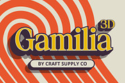 Gamilia 3D, a Serif Font by Craft Supply Co. (Thumbnail 1 of 8)