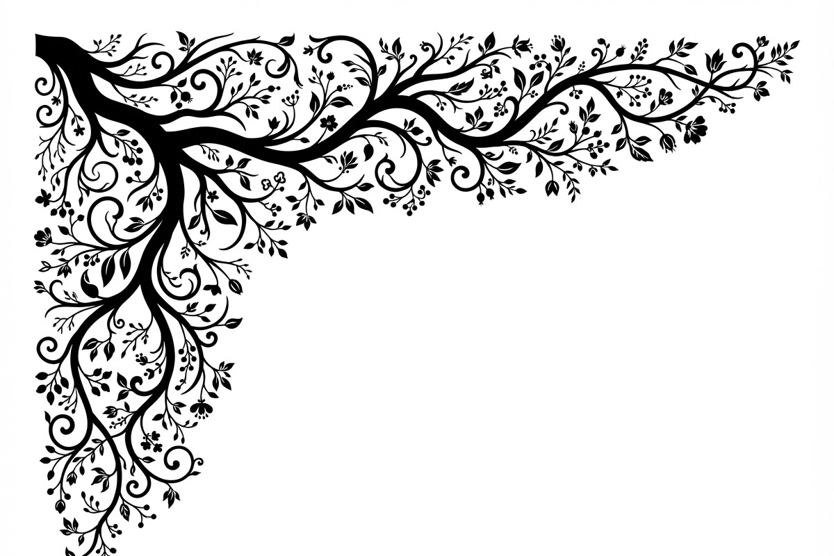 50 Tree Branch Corner Silhouette, a Decorative Illustration by Amazin_art (Photo 22 of 25)