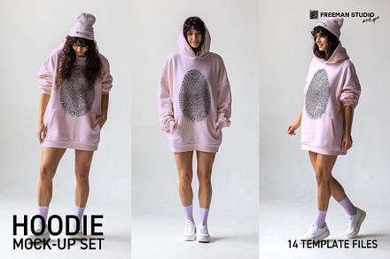 Hoodie Mock-Up Set, a Hoody Mockup by Freeman Studio