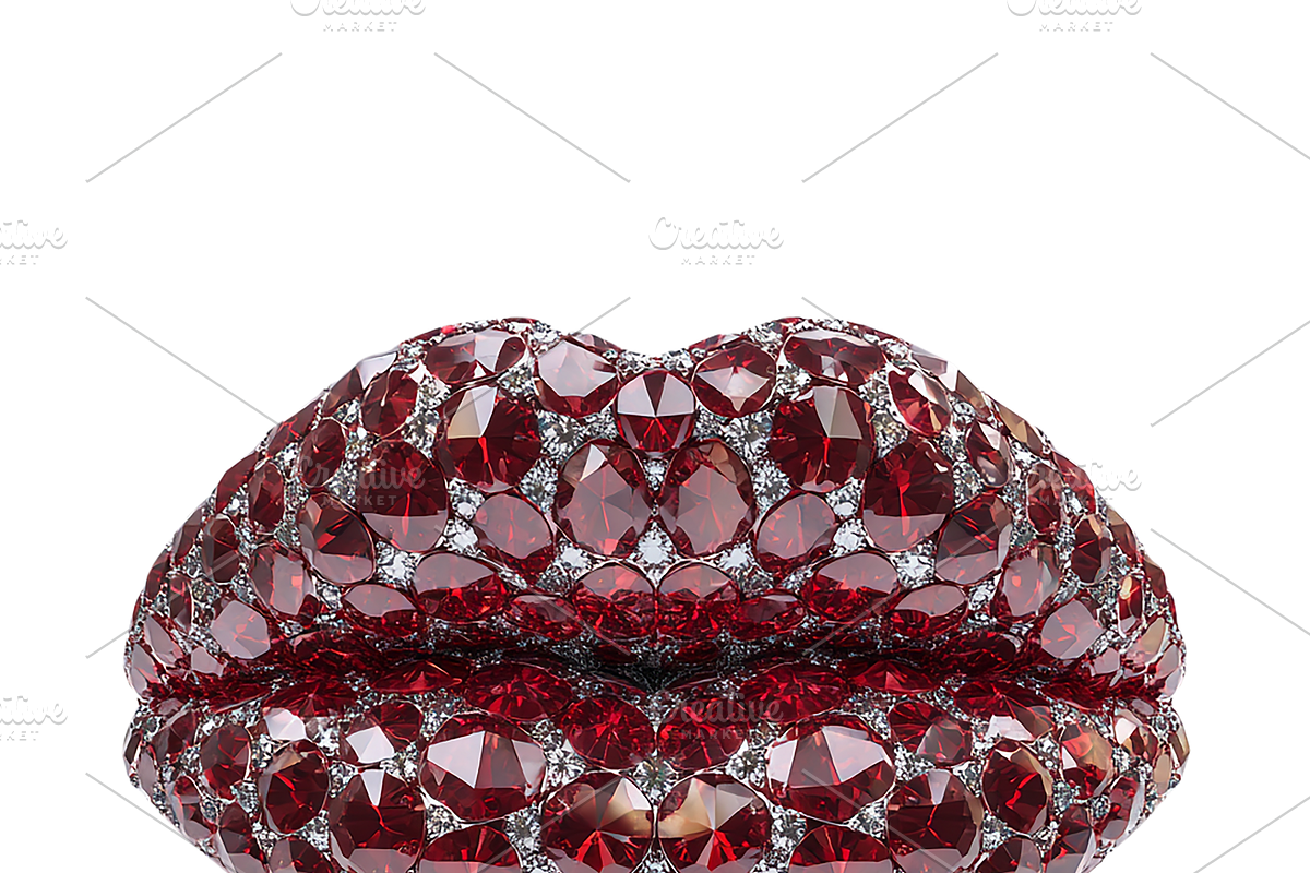 Red Diamond Lips and Lipstick PNG, an Object Graphic by Watercolor_Vector Graphic (Photo 8 of 14)