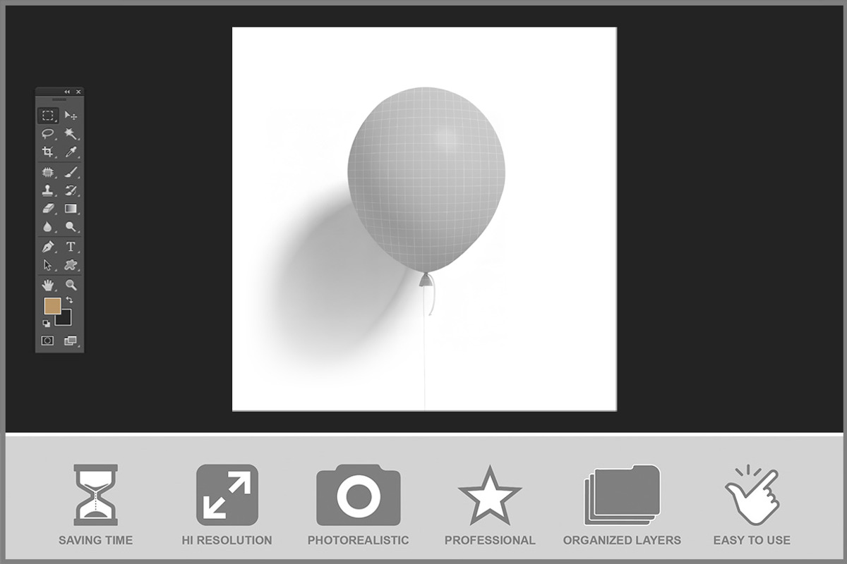 Helium Balloon Mockup, a Product Mockup by Bruno's Shop (Photo 2 of 3)