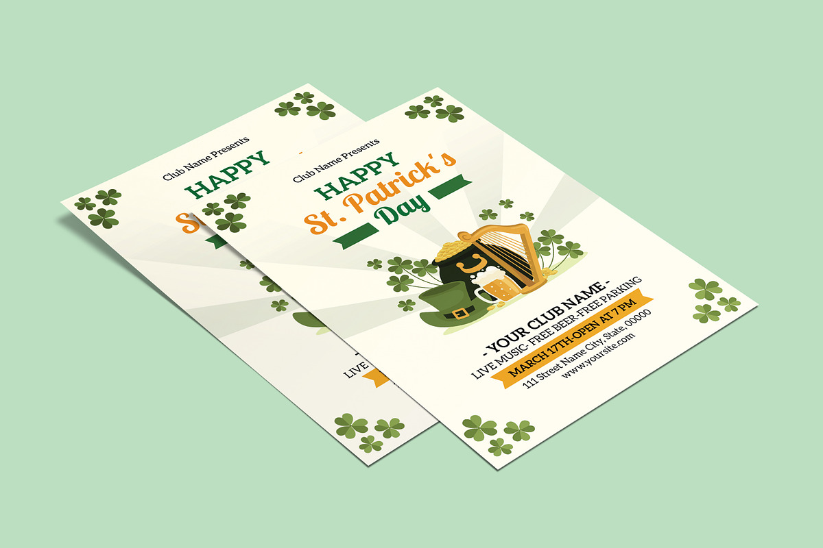 St. Patrick's Day Flyer Template, a Flyer Template by Ultimate Template Shop (Photo 2 of 5)