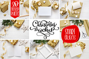 Christmas mock ups with smart object, a Print Template by Happy Letters (Thumbnail 1 of 12)