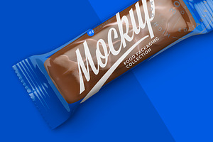 Transparent Chocolate Bar Mockup 50g