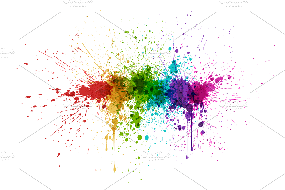 Paint Splash: 6 Backgrounds, a Person Illustration by vekstok (Photo 2 of 6)