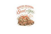 Valentine Truck Wall Art, a Background Graphic by LaseredNinja (Thumbnail 2 of 3)