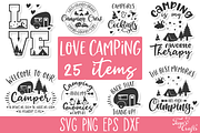 Camping Quotes Bundle, an Illustration by Anastasia Feya (Thumbnail 1 of 8)