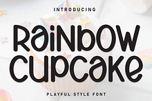 Rainbow Cupcake | Script Font