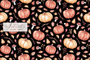 Watercolor Fall Pumpkins Pattern, a Pattern Graphic by SirenaArt (Thumbnail 7 of 13)