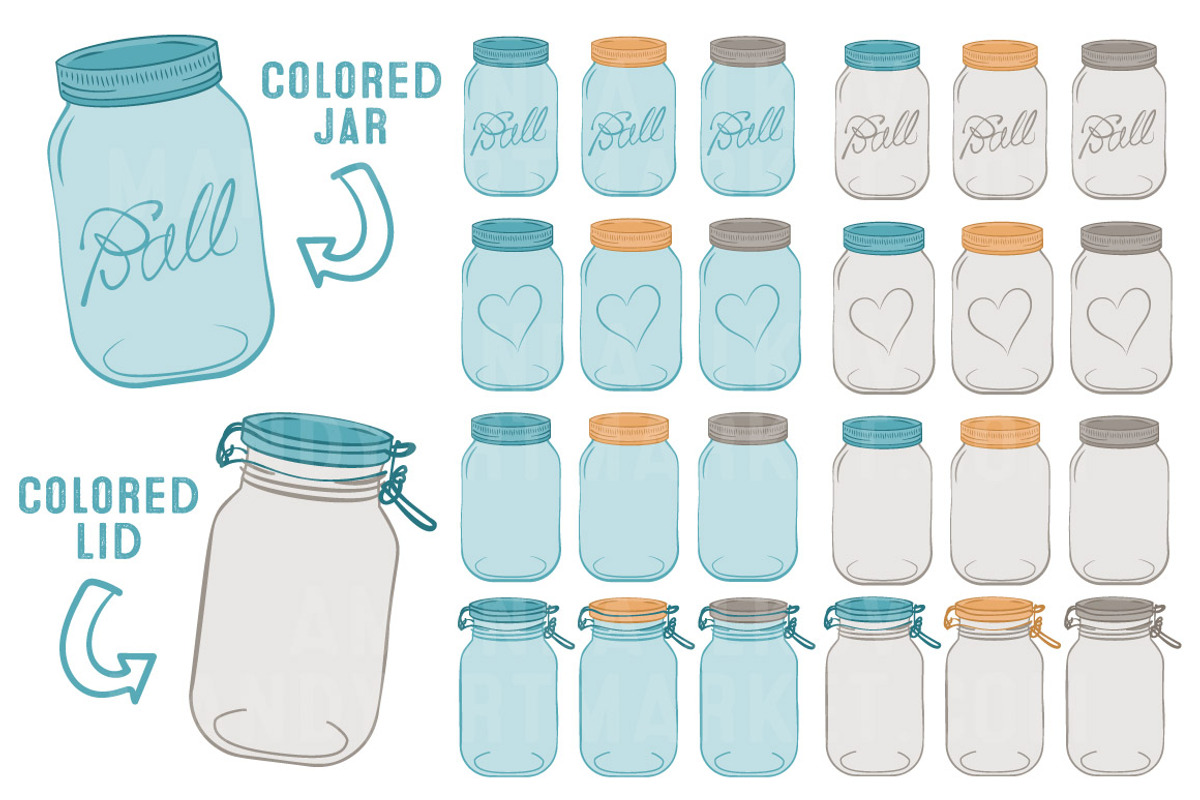 Vintage Blue Jar Vectors & Clipart, an Illustration by Amanda Ilkov (Photo 2 of 4)