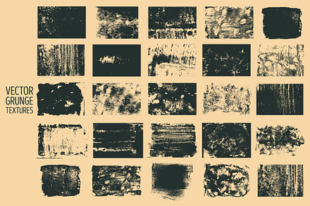 Vector grunge monochrome textures.