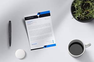 Letterhead Template, a Stationery Template by Limino™ Studio