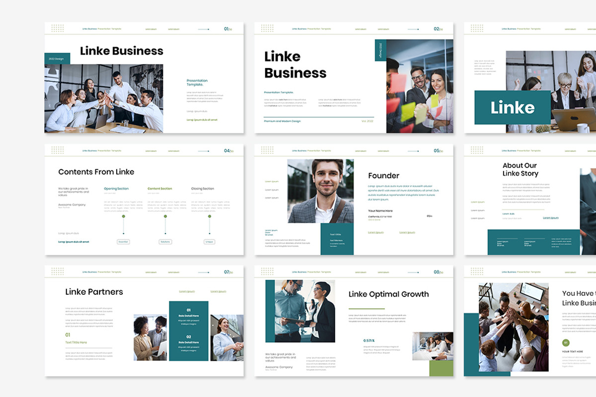 Linke Business Presentation Template, a Presentation Template by Analogous Temp (Photo 2 of 5)