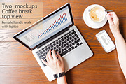 Mockup set of coffee break image, a Wearable Device Mockup by serkum (Thumbnail 1 of 2)