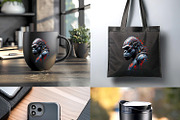 Futuristic of gorilla cybernetic, an Animal Illustration by yod67 (Thumbnail 6 of 8)