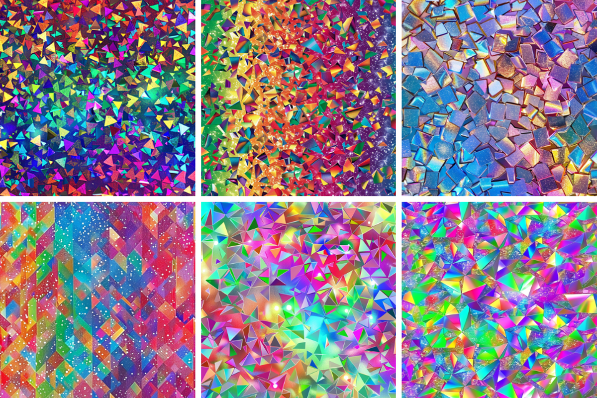 Rainbow Geometric Shapes Patterns, a Pattern Graphic by PrintablesByFranklyn (Photo 4 of 4)