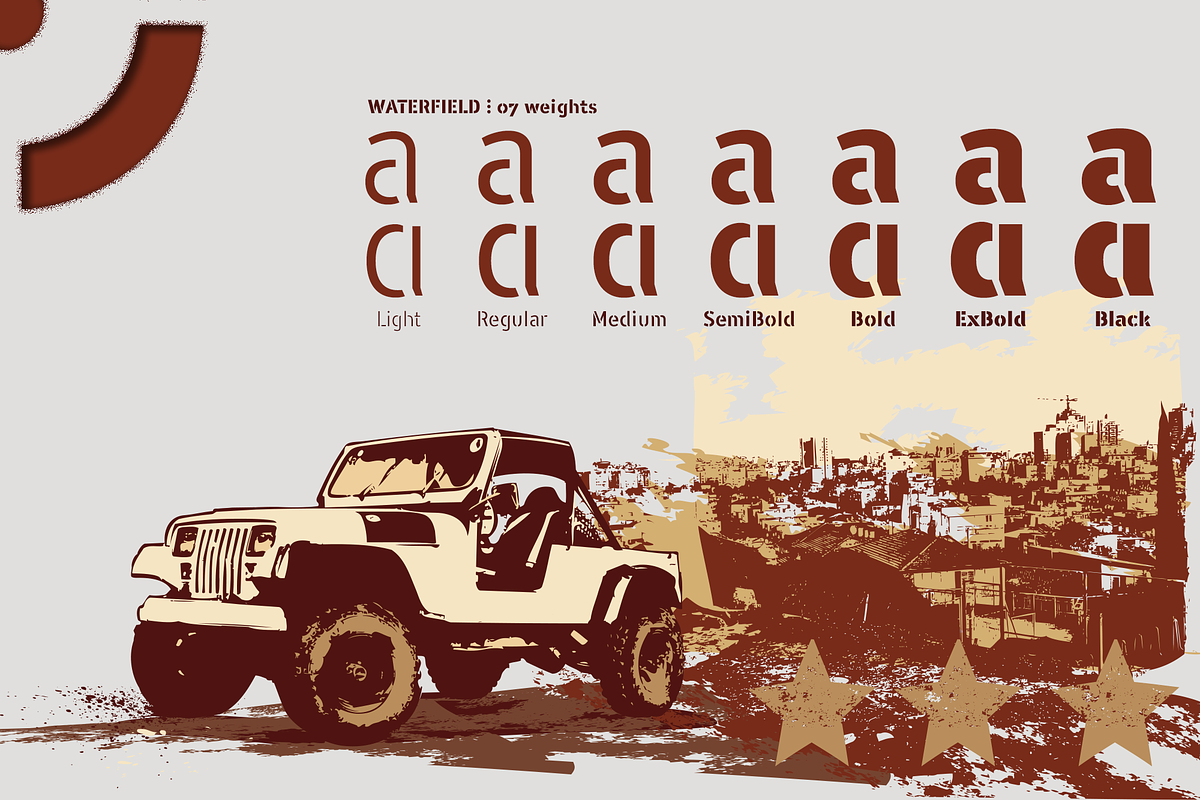 WATERFIELD Stencil, a Sans Serif Font by deFharo (Photo 8 of 13)