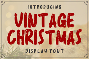Vintage Christmas font, a Handwritten Font by Fourteen Letter
