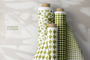 Olive abstract patterns watercolor, a Texture Illustration by YarovaArt (Thumbnail 11 of 21)