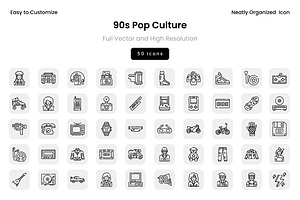 90s Pop Culture, a Solid Icon by Wencory