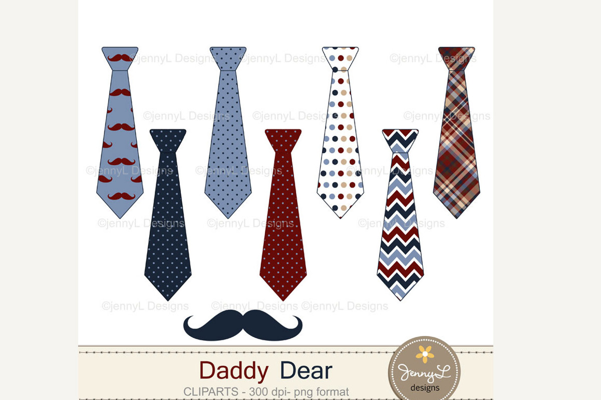 Father's Day Mustache Digital Paper, a Pattern Graphic by JennyL Designs (Photo 2 of 5)