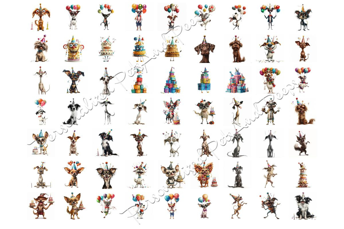 142 Whimsical Quirky Dog Clipart, an Animal Illustration by Art Paradise Studios (Photo 4 of 10)