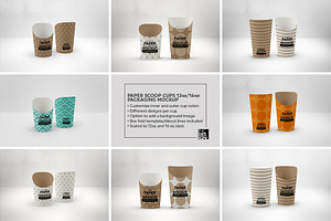 Paper Scoop 12/16oz Cups Mockup