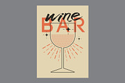 Wine Bar design vector poster set., a Food Illustration by PoPaShop (Thumbnail 6 of 7)