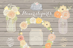 Vector Rustic wedding clip arts