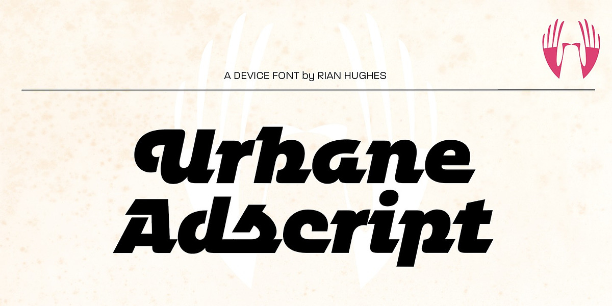 Urbane Adscript, a Script Font by Device (Photo 6 of 7)