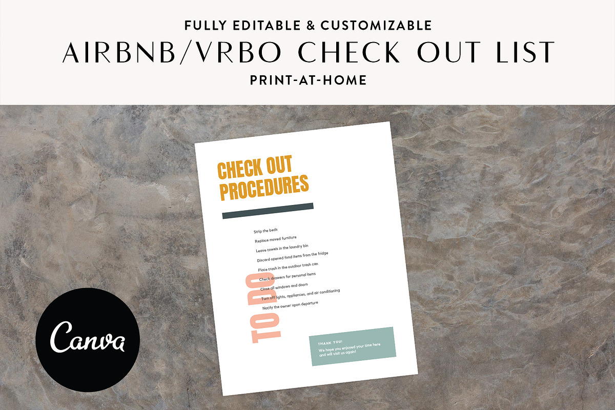 Moderno Check Out List for Airbnb, a Templates & Theme by Kin Studio (Photo 1 of 5)
