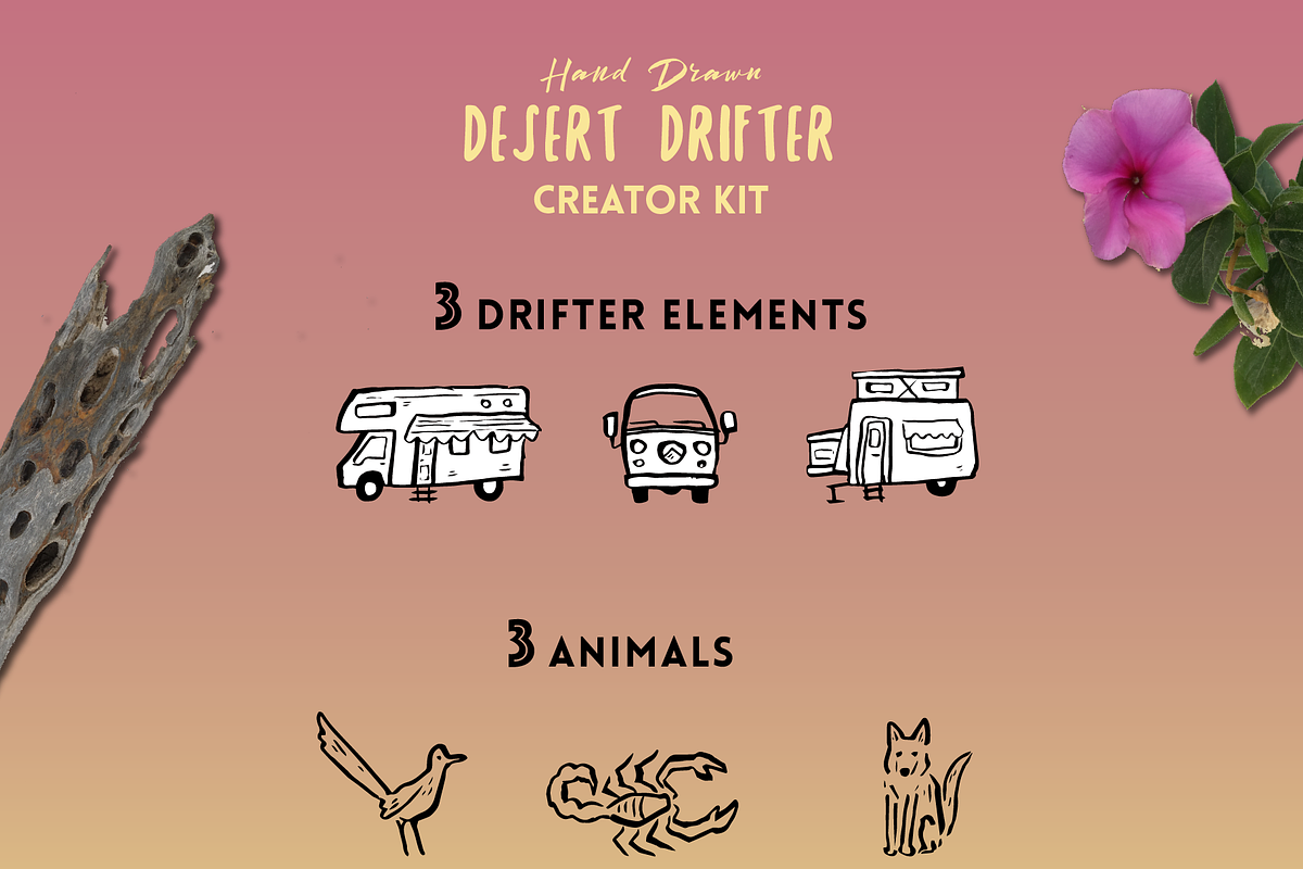 Lite-Desert Drifter Creator Kit, an Object Graphic by Walking_Designs (Photo 4 of 5)