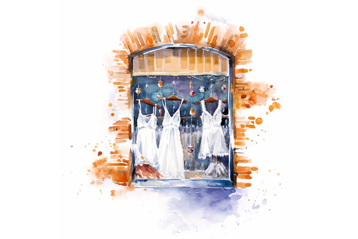 Shop window watercolor illustration, an Illustration by Kamenuka (Photo 1 of 4)