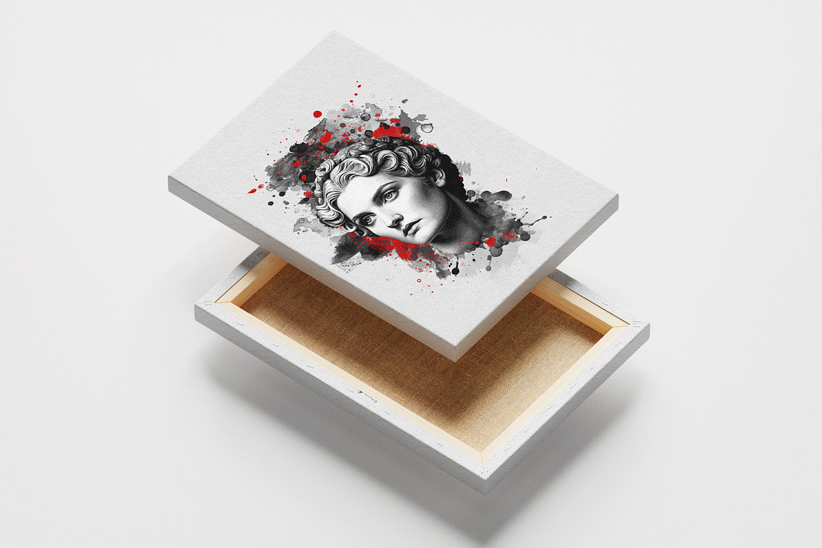 Watercolor Canvas Frame Art Effect, an Action Add-On by MRI STUDIO (Photo 19 of 34)