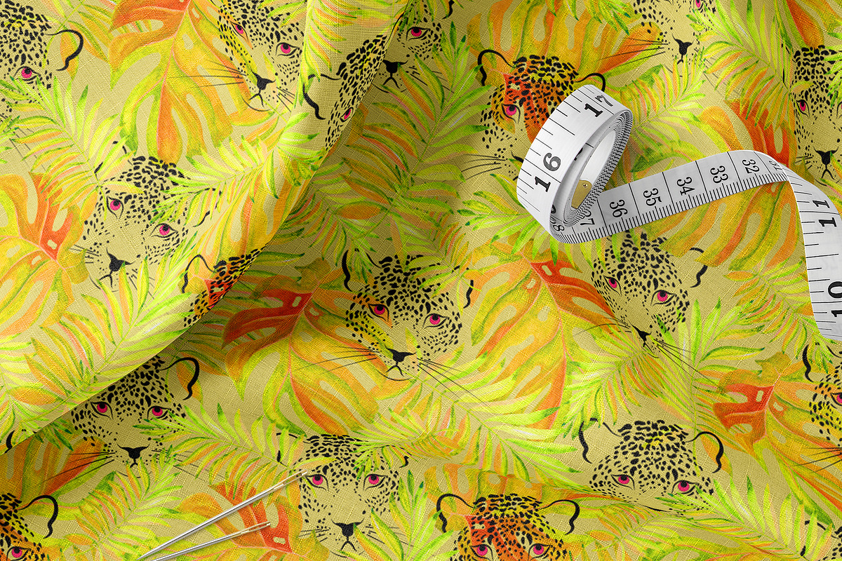 Tropical Leopard Seamless Pattern, a Pattern Graphic by Oksana Dovhopol Art (Photo 16 of 23)