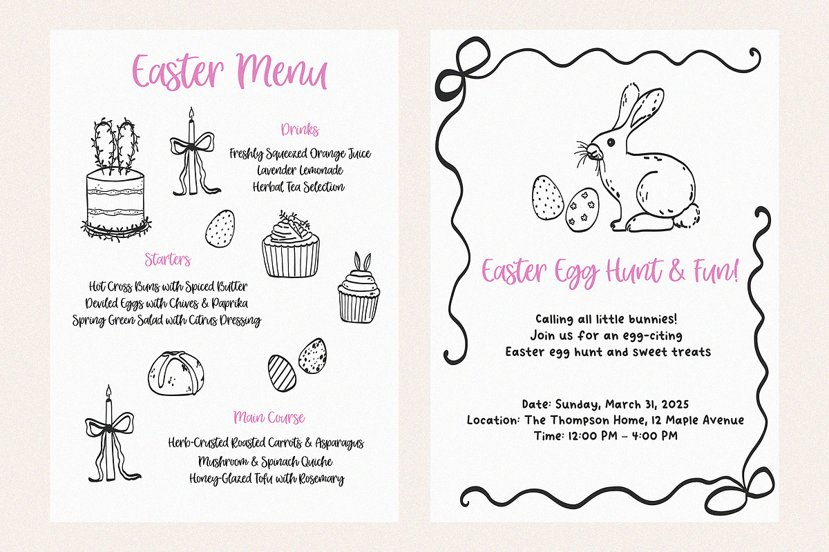 DAINTY EASTER - whimsy hand drawn, a Seasonal Illustration by Madiwaso (Photo 2 of 14)