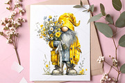 Whimsical Summer Gnome Clipart PNG, an Illustration by Canvas Craft (Thumbnail 6 of 7)