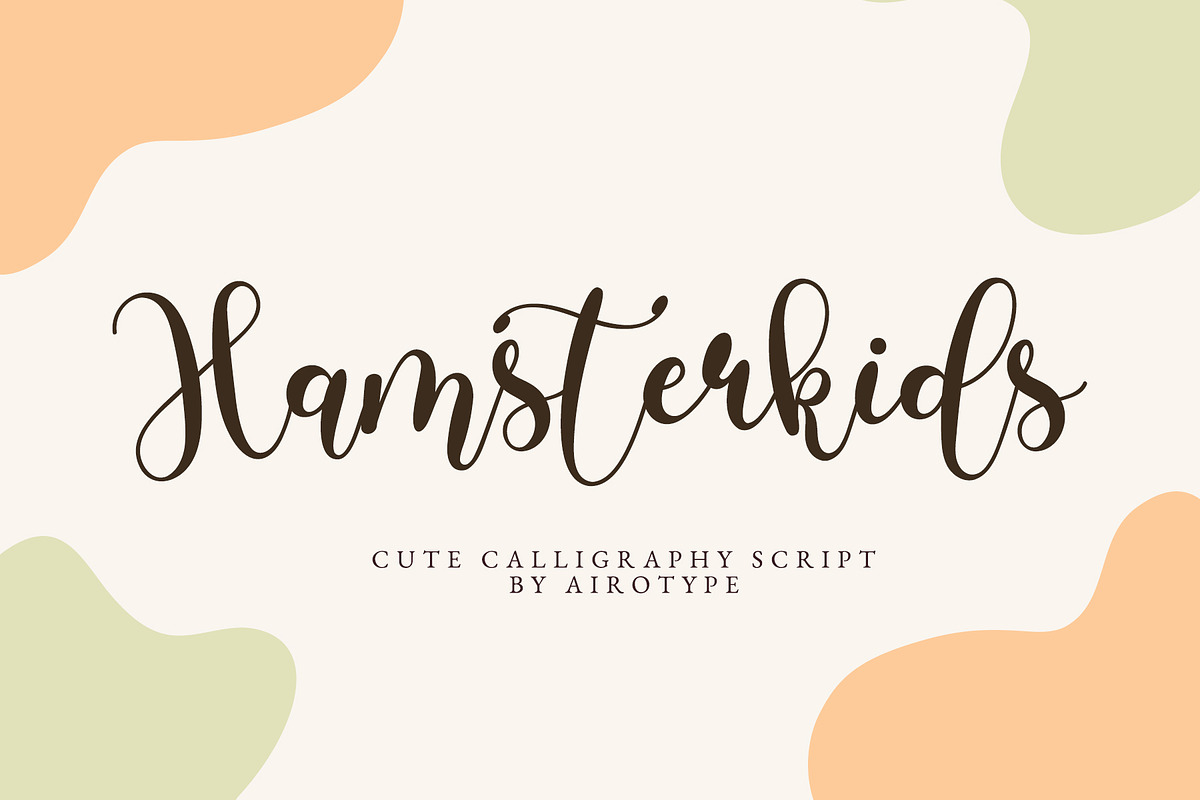 Hamsterkids - Bouncy Script Font, a Script Font by Airotype (Photo 1 of 10)