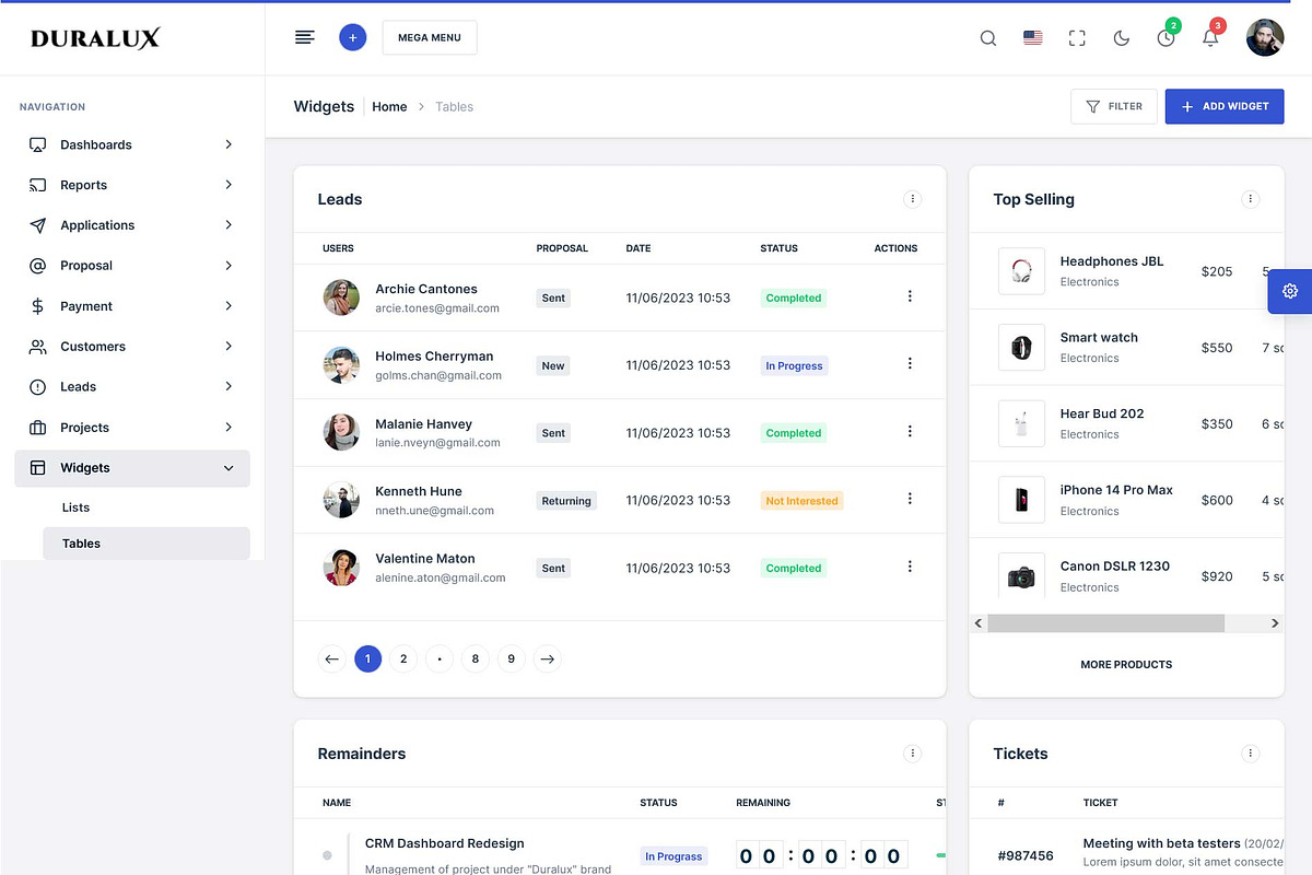 Duralux - Admin & Dashboard HTML preview 6