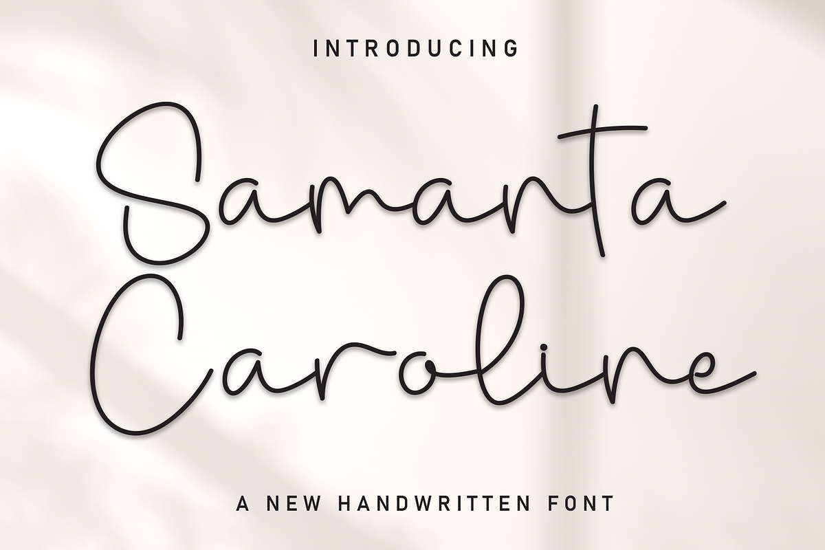 Samanta Caroline | Script Font, a Handwritten Font by Scratchones (Photo 1 of 8)