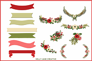 Christmas Banners & Florals, an Illustration by Kelly Jane Creative (Thumbnail 3 of 3)