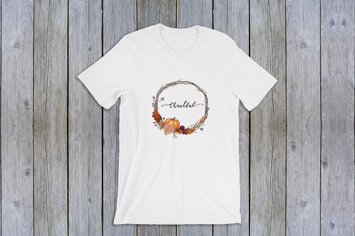 Thankful Thanksgiving Wreath Art, a Decorative Illustration by Chloe's Illustrations (Photo 4 of 5)