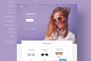 Galilio Landing Page For Sunglasses