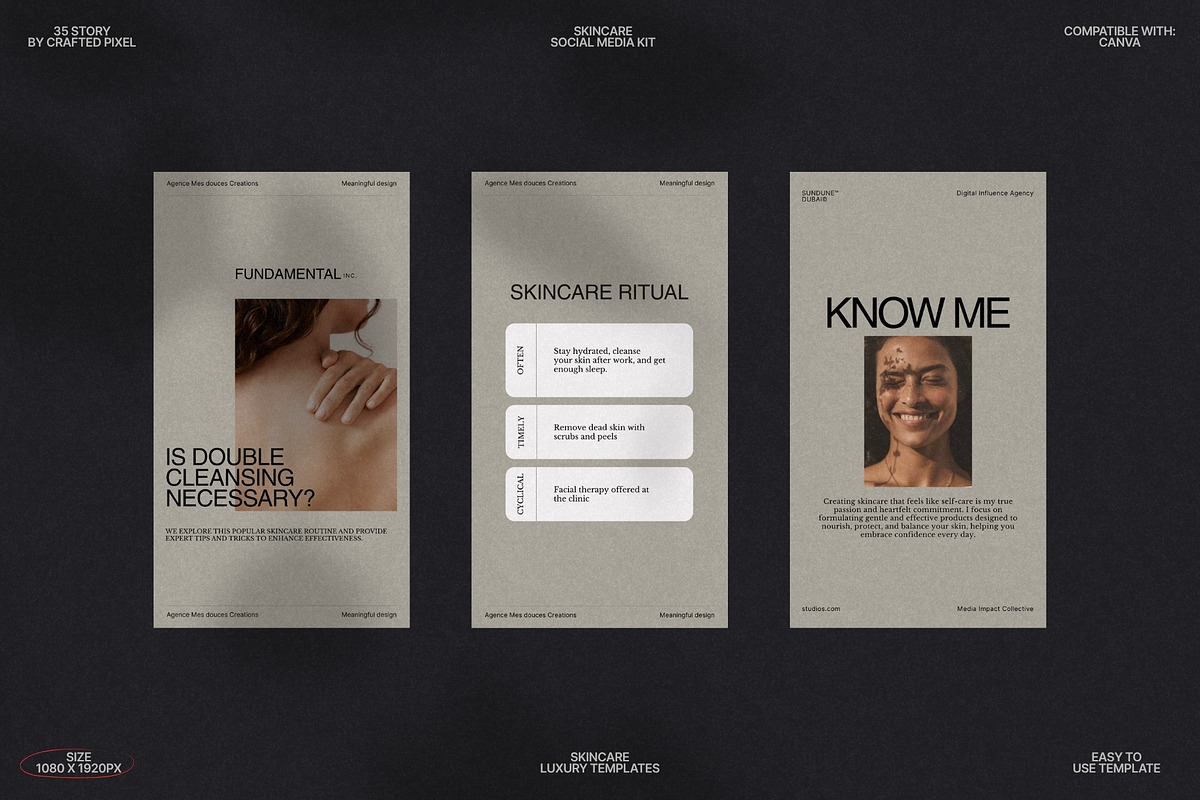 Skincare Story Kit for Canva preview 8
