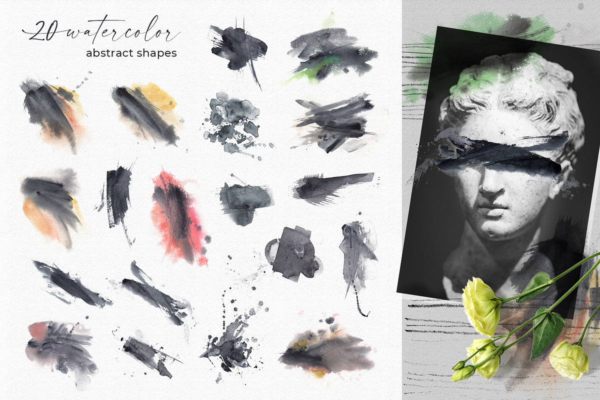 Abstract Watercolor Set. Expression, a Decorative Illustration by LeiaSW (Photo 9 of 10)